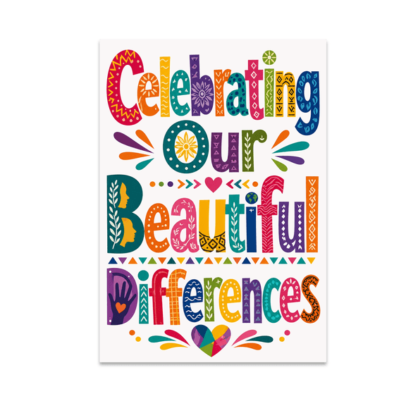 Unity in Diversity Wall Decor - Cultural Fusion Enthusiast - 13x19 Poster Print