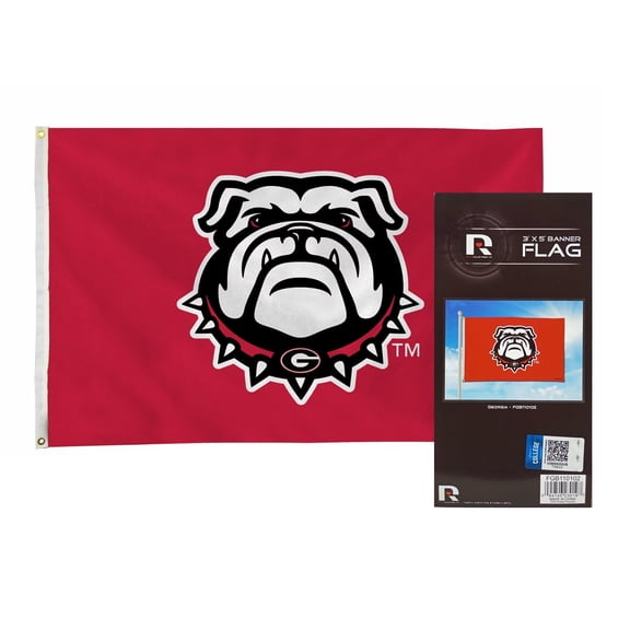 Univ. of Georgia 3 x 5 Indoor Outdoor Banner Flag with grommets for hanging