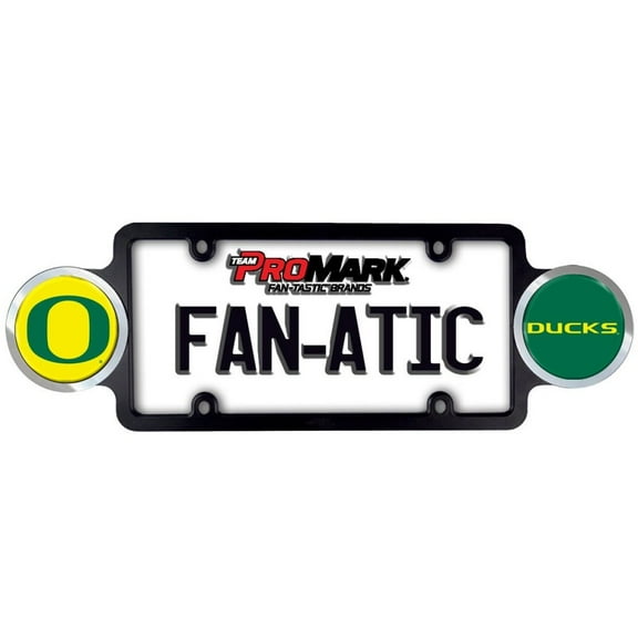 Univ. of Oregon Plastic Vehicle License Plate Frame with Team Badges