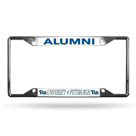Univ. of Pittsburgh Pitt Panthers Alumni Lightweight Chrome Metal License Plate Frame