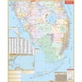 thumbnail image 1 of Univarsal 911640810005-54x66-RAB 54 x 66 in. Florida State Southern Region Wall Map - Rail-Black Molding, 1 of 1