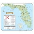 thumbnail image 1 of Univarsal 911640812001-64x54-RAW 64 x 54 in. Florida Large Scale Shaded Relief Wall Map - Rail-Walnut Molding, 1 of 1