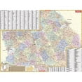 thumbnail image 1 of Univarsal 911640910002-62x48-BB1 62 x 48 in. Georgia State Central Wall Map - BB1, 1 of 1