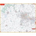 thumbnail image 1 of Univarsal 911842114002-60x54-LAM 60 x 54 in. Ann Arbor & Washtenaw, Michigan Wall Map - Laminated, 1 of 1