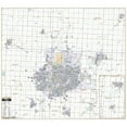 thumbnail image 1 of Univarsal 911844014002-59x53-BB1 59 x 53 in. Sioux Falls, South Dakota Wall Map - BB1, 1 of 1
