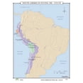 thumbnail image 1 of Univarsal 931000061122-36x49-LAM 36 x 49 in. No.122 South American States, 500-1532 CE on Roller Wall Map with Backboard - Laminated, 1 of 1