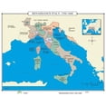 thumbnail image 1 of Univarsal 931000061137-46x37-LAM 46 x 37 in. No.137 Renaissance Italy, 1350-1600 on Roller Wall Map with Backboard - Laminated, 1 of 1