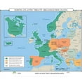 thumbnail image 1 of Univarsal 931000061173-46x37-PPR 46 x 37 in. No.173 North American Treaty Organization NATO on Roller Wall Map with Backboard - Paper, 1 of 1