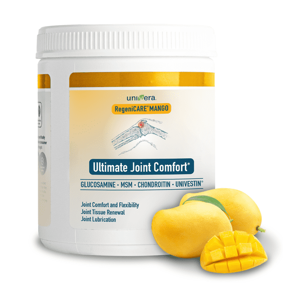 Univera RegeniCARE Canister, Glucosamine, Chondroitin, MSM, Univestin, 30 Servings, 7.4 oz, Mango Flavor