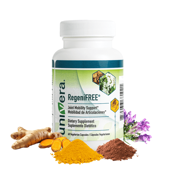Univera RegeniFREE, Turmeric, Joint Health, Flexibility, Shellfish-Free, 60 Vegetarian Capsules