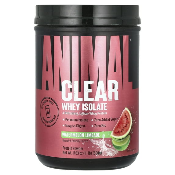 Universal 1.1 lb Animal Clear Whey Isolate Protein Powder - Watermelon Limeade