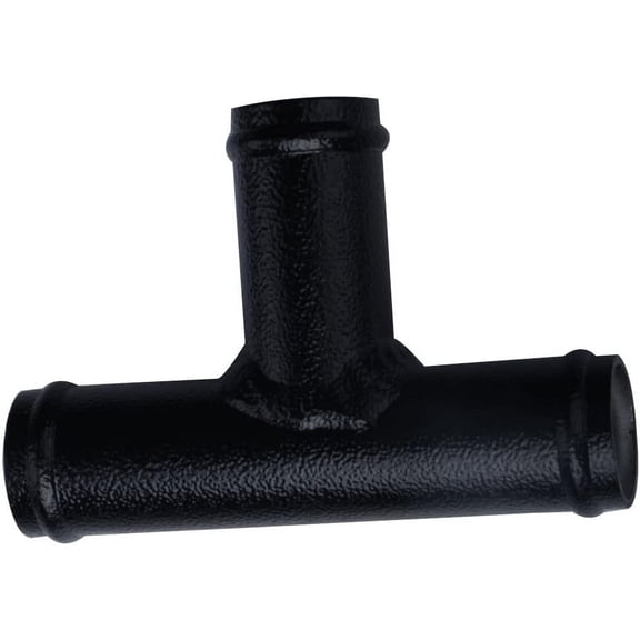 Universal 1" 25mm Aluminum Coolant T-Pipe Fitting 3-Way Radiator Fitting Hose Black