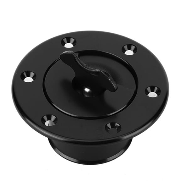 Universal 1.4 Inch ID Premium Aluminum Alloy Fuel Cell Surge Tank Cap Kit with 6 Bolt Pattern Flange Mount, Leakproof Vented Seal Finish