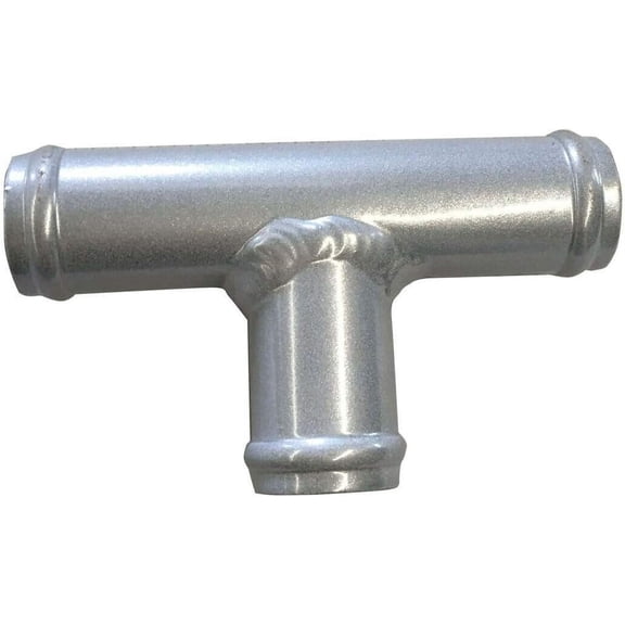 Universal 1" Aluminum Coolant T-Pipe Fitting 3-Way Radiator Fitting Hose Splice Silver