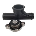 thumbnail image 1 of Universal 1" Radiator Hose 25mm Aluminum In-Line Filler Neck 45 Degrees Black, 1 of 2