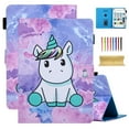 thumbnail image 1 of Universal 10 inch Tablet Case, Slim Folio Protective Case Cover with Kickstand for iPad 10.2/iPad 9.7/Onn 10.1/Samsung Tab A7 10.4/Galaxy Tab A 10.1 inch all 9.5-10.5 inch Tablet,Little Horse, 1 of 5