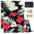 thumbnail image 1 of Universal 10 inch Tablet Case, Slim Folio Protective Case Cover with Kickstand for iPad 10.2/iPad 9.7/Onn 10.1/Samsung Tab A7 10.4/Galaxy Tab A 10.1 inch all 9.5-10.5 inch Tablet,Red Flower, 1 of 5