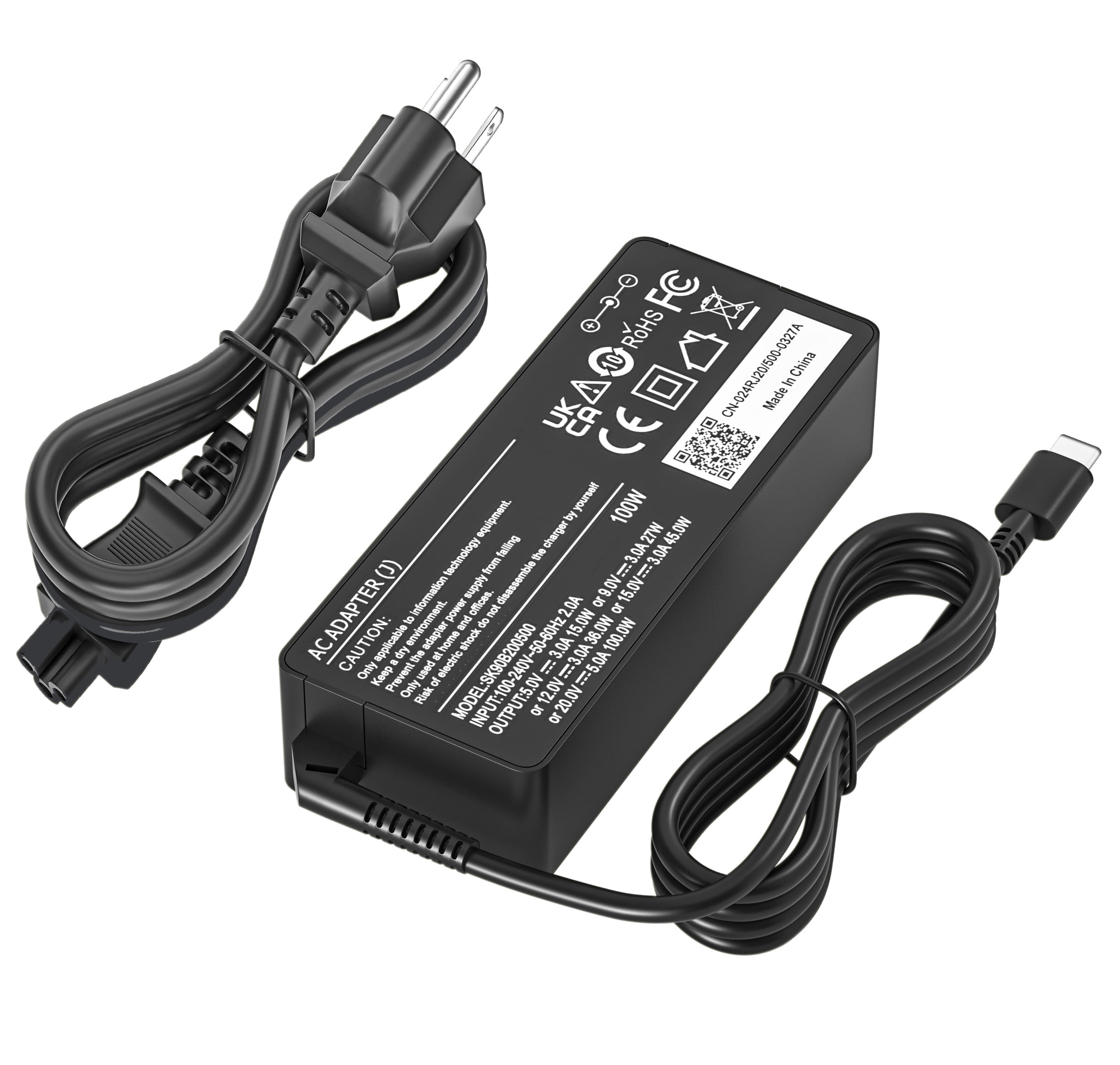100W USB-C Universal Laptop Charger Compatible with Dell Lenovo HP Acer Msi Samsung Chromebook ThinkPad Probook EliteBook Laptop and More USB C Adapter AC power cord