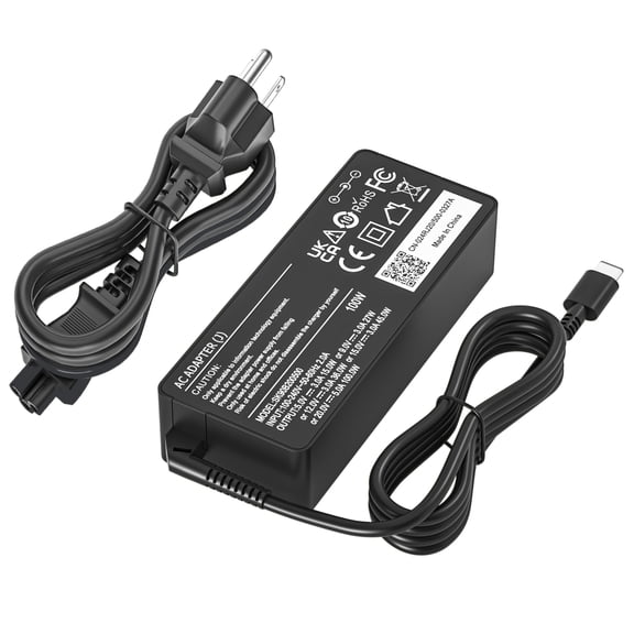 100W USB-C Universal Laptop Charger Compatible with Dell Lenovo HP Acer Msi Samsung Chromebook ThinkPad Probook EliteBook Laptop and More USB C Adapter AC power cord