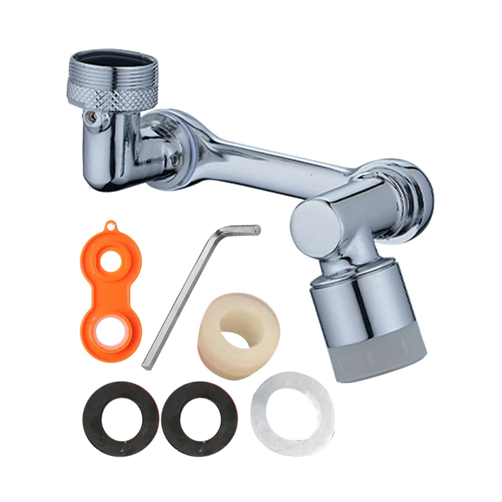 Universal 1080 Degree Faucet Aerator Rotation Wash Faucet Aerator Anti Splash Bathroom Sink Tap Kitchen Extend Adapter Nozzle ,Durable Material