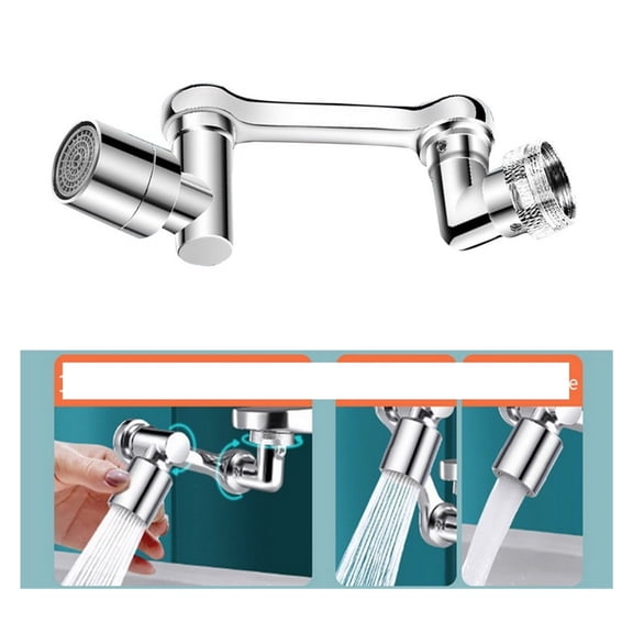 Universal 1080° Rotation Extender Faucet Aerator Plastic Splash Filter Kitchen Washbasin Faucets Bubbler Nozzle Robotic Arm ,Easy DIY Installation
