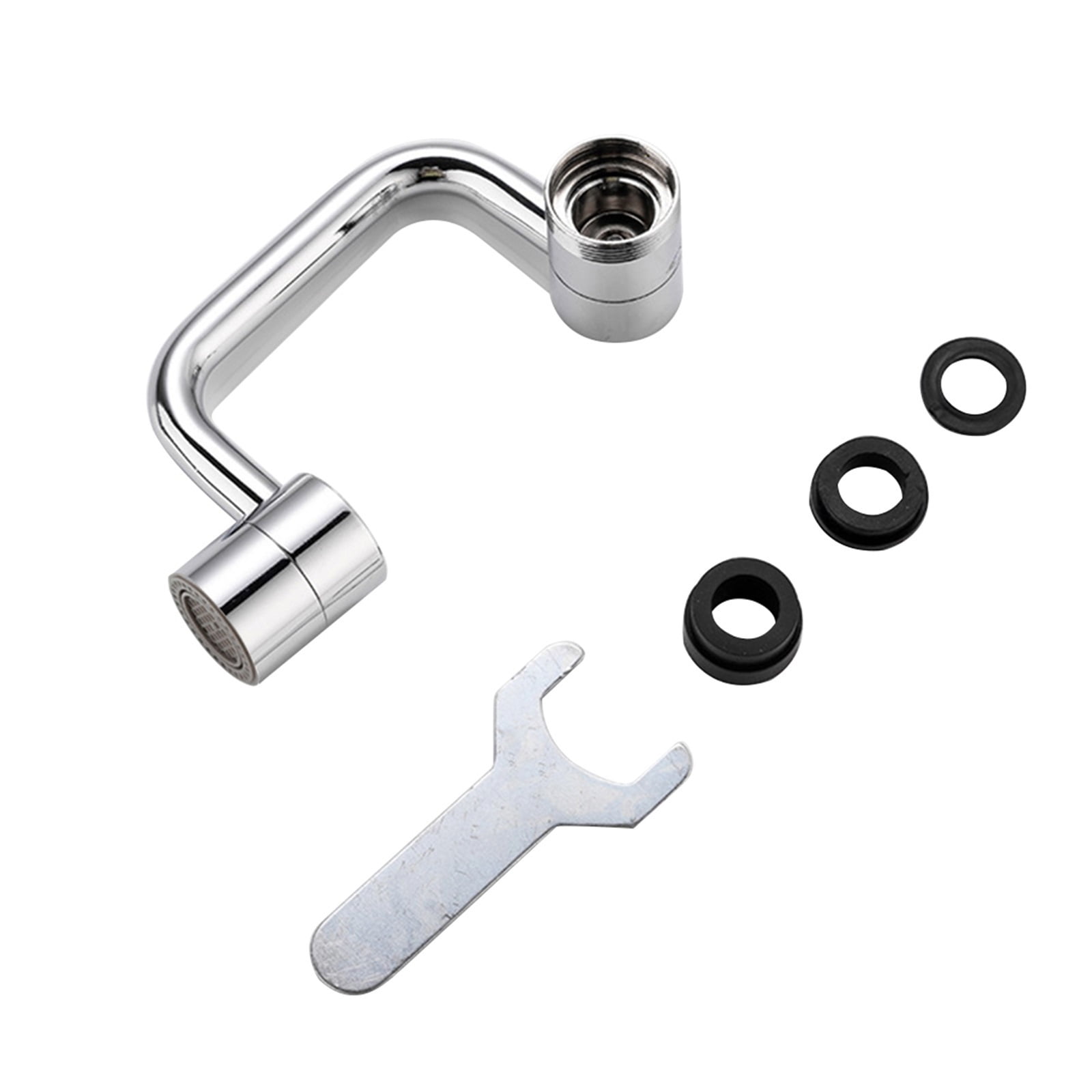 Universal 1080° Rotation Extender Faucet Aerator Plastic Splash Filter Kitchen Washbasin Faucets Bubbler Nozzle Robotic Arm ,Water Saving