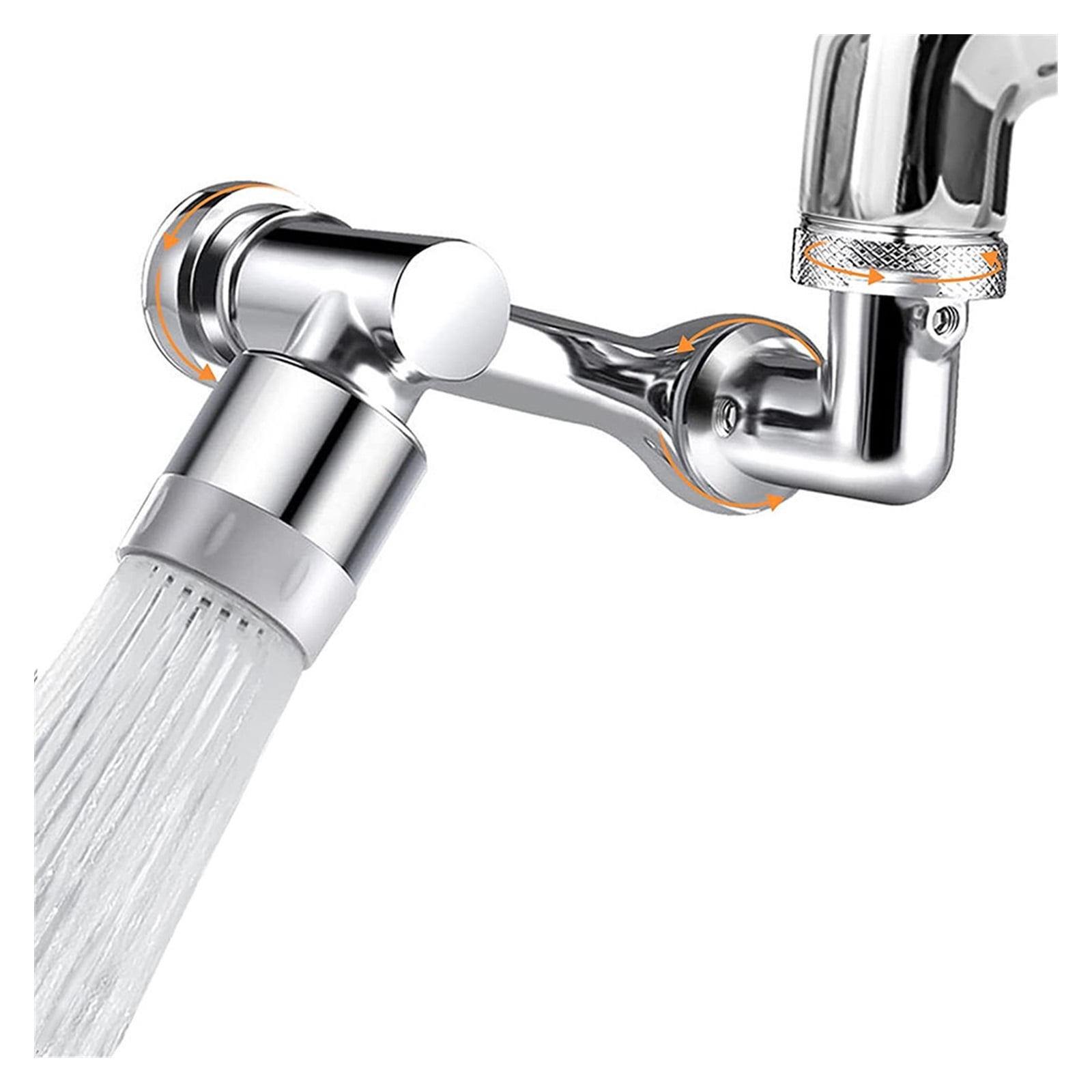Universal 1080° Rotation Extender Faucet Aerator Plastic Splash Filter Kitchen Washbasin Faucets Bubbler Nozzle Robotic Arm ,Water Saving