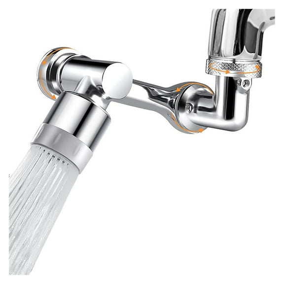 Universal 1080° Rotation Extender Faucet Aerator Plastic Splash Filter Kitchen Washbasin Faucets Bubbler Nozzle Robotic Arm ,Water Saving