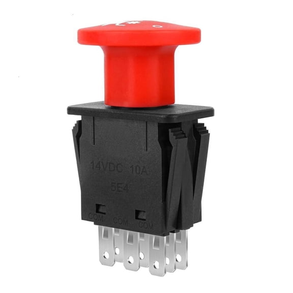 Universal 10A 8 Terminals Safety Switches Emergency Stop Switches Plastic Safety Cutoff Switching for Ride Mowers