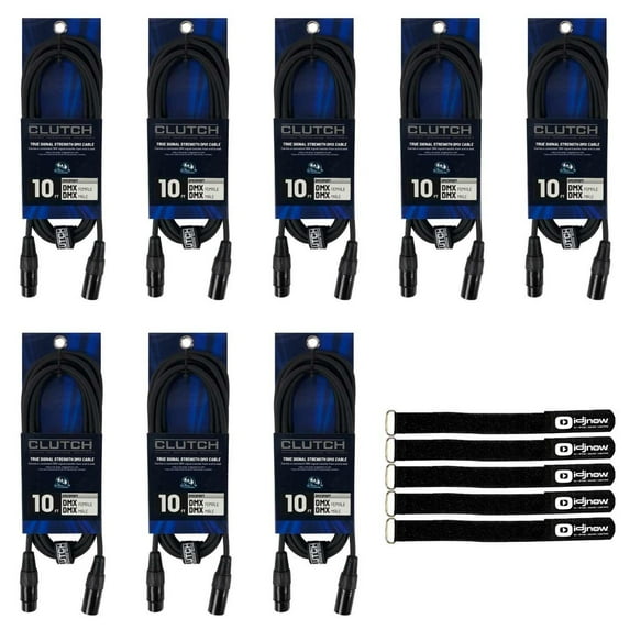 Universal 10FT 3-Pin DMX Lighting Cable (8 pack)