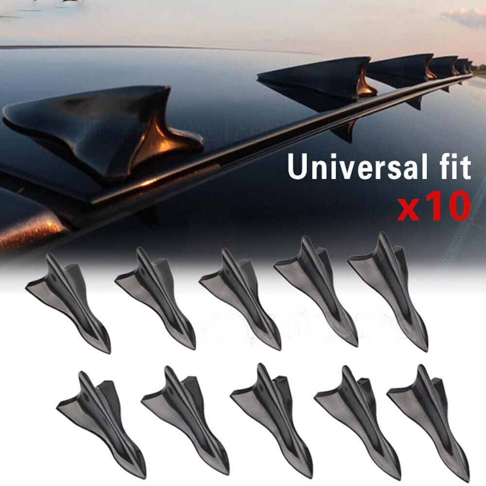 Universal 10X Shark Fin Diffuser Vortex Generator Car Wing Roof Spoiler ...
