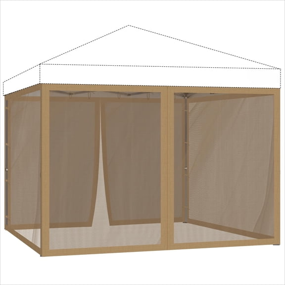Universal 10x10 ft Mosquito Netting for Pop-Up Canopy, Outdoor Bug Screen Tent Enclosure with Zipper Doors, Breathable Mesh Netting for Patio, Camping, Backyard & Garden Gazebo (Netting Only)