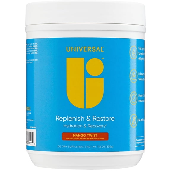 Universal 11.6 oz. Replenish and Restore Powder Dietary Supplement - Mango Twist