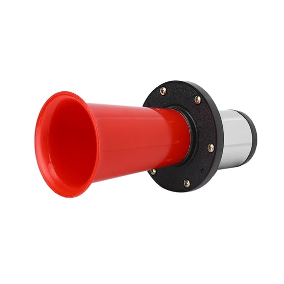 Universal 12V 110dB Car Motorcycle Klaxon Antique Vintage Air Horn Modification Accessory, Chrome Finished Loud Sounding Trumpet Horn for Truck RV SUV (8.7 inches / 22.1 cm)