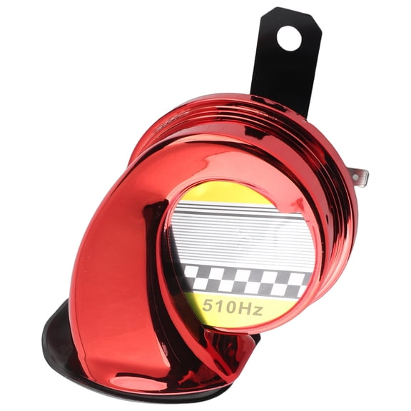 Universal 12V 130DB Loud Snail Air Horn - Waterproof Electric Siren for Car, Motorcycle, Truck, and Boat (Red)