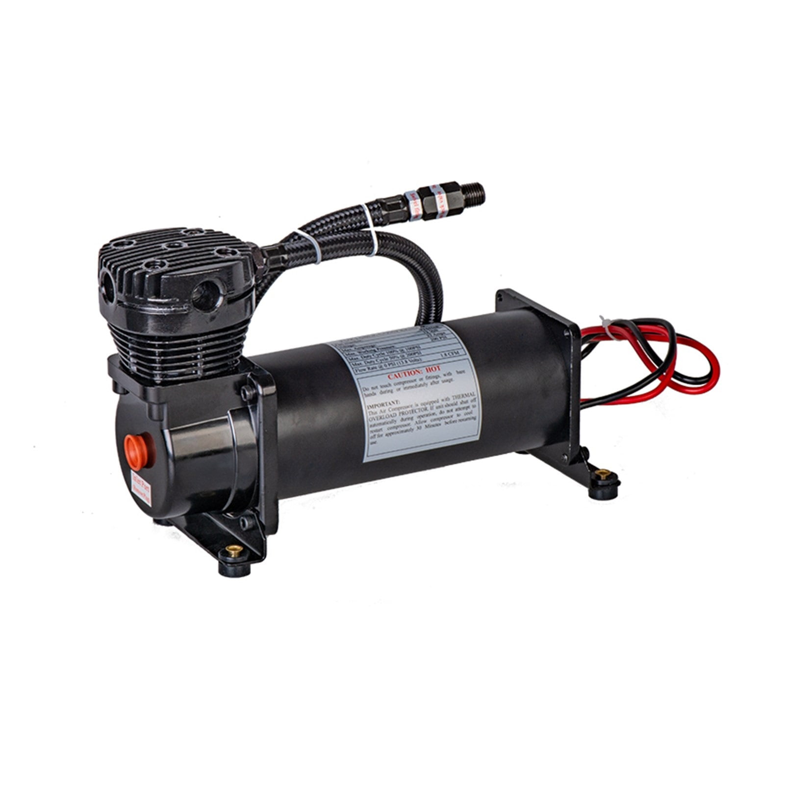 Universal 12V 480c Air Compressor Kit 200 PSI OUTLET 3/8 Or 1/4 Car Air