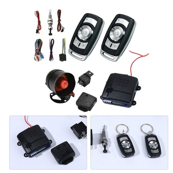 Universal 12V Auto Car Alarm Keyless Entry System with Remote Control Siren Sensor