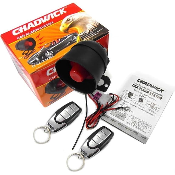 Universal 12V Car Alarm Security System with 2 Remotes & Horn Siren