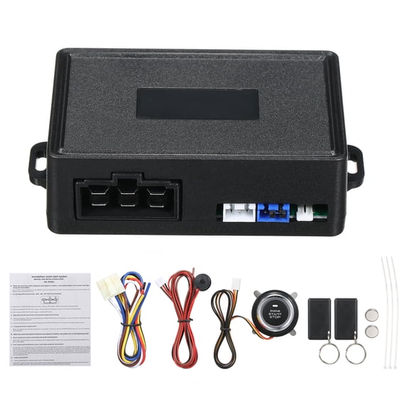 Universal 12V Car Keyless Entry Starter System with Smart Motion Alarm Passive Keyless Entry Engine Lock & Push Button Start (7.9 x 5.5 x 2.8 in / 20.0 x 14.0 x 7.0 cm)