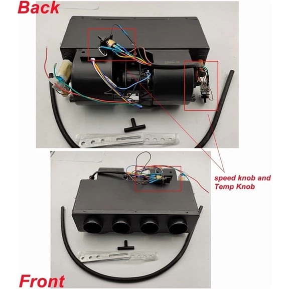 Universal 12V Under Dash Air Conditioner Kit, 10000BTU Heating & Cooling Electric AC Unit for Car, Van, RV, Truck Battery Driven, Fuel Saving -In car kit
