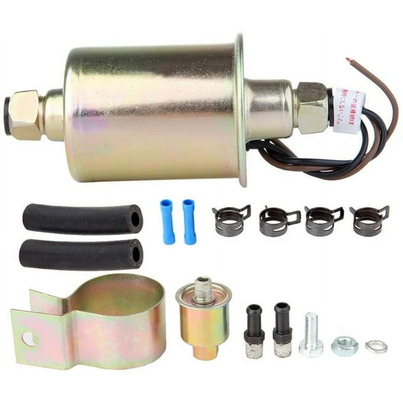 Universal 12V Low Pressure Electric Gas Fuel Pump with Installation Kit E8012S Fits select: 1969 GMC C1500, 1976 BMW 2002