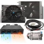 Universal 12V Under Dash Air Conditioner Kit, 10000BTU Heating & Cooling Electric AC Unit for Car, Van, RV, Truck Battery Driven, Fuel Saving