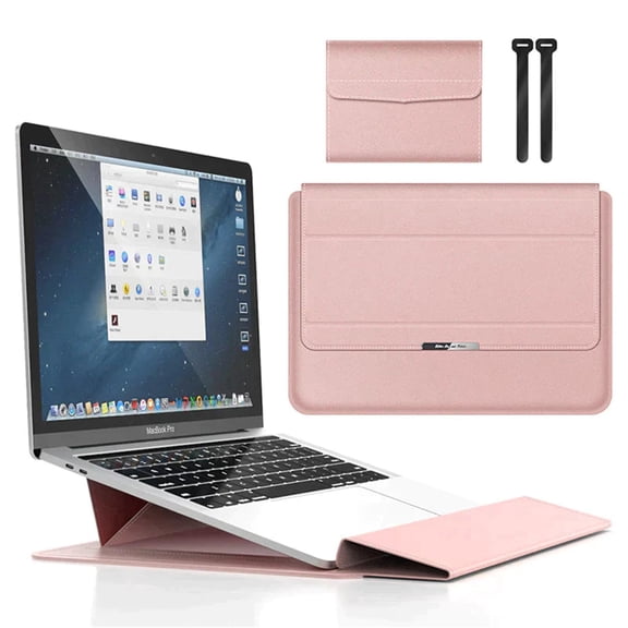 Universal 13-14 Inch Multifunctional Laptop Sleeve, 2-in-1 Laptop Stand Storage Bag, Magnetic Closure Portable Computer Case, Wear Resistant Protective Liner Bag, Anti-Scratch Computer Carry Bag