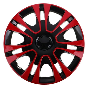 Universal 13 Inch Black Hub Caps for Car Wheels Auto Accessories Wheel Cover Hub Cap Vehicle Rim Caps Wheel Accessories Parts Red