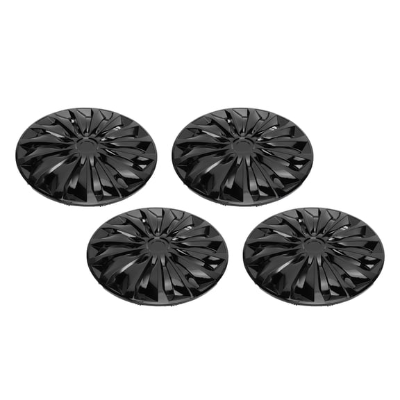 Universal 14 Inch Hubcap Replacement Wheel Covers Matte Black Clip On Auto Rim Protective Caps for R14 Tires Cars Trucks SUVs 4 Pack 14 inches / 35.6 cm
