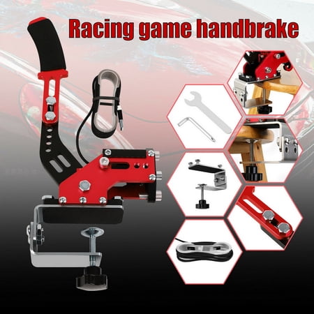 Universal 14Bit USB Game Handbrake PC Windows Professional Drift Racing Games Simulate Linear Handbrake For Logitech G20 G27 G29 G290 Steering Wheel(Red+Clamp)