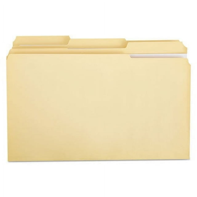 Universal 16123 File Folders 1/3 Cut Assorted TwoPly Top Tab Legal