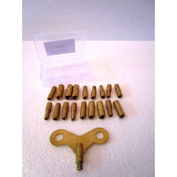 : Universal 18 Prong Brass Clock Key for Winding Clocks, Odd and Even Numbers, (5020)$$Tools
