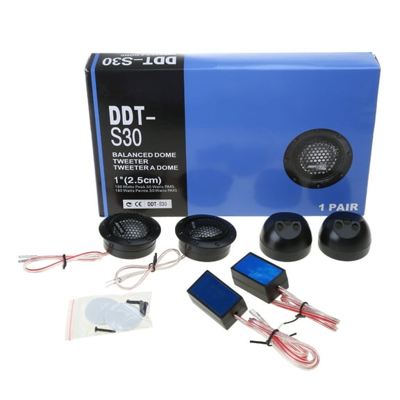 Pre-wired Car Audios Tweeter Universal High Efficiency Mini Dome Tweeter Loudspeaker 180W Loud Speaker
