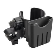 Universal 2 in 1 Anti Slip Bike Handlebar Cup Holder, Multi Purpose Phone Bottle Mount Bracket, Stable Clamp On Drink Stand Holder, Durable Universal Handlebar Accessory